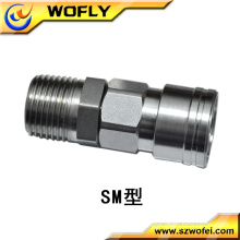 stainless steel hydraulic flat connector quick coupling